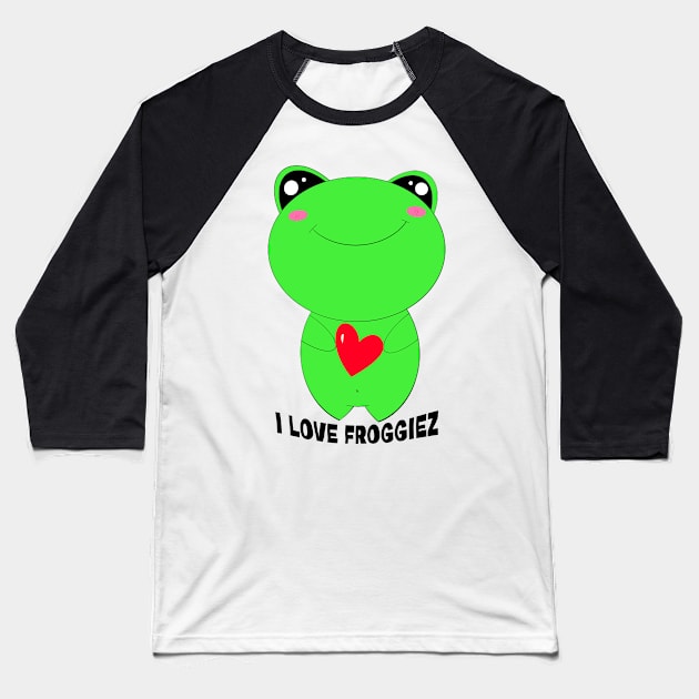 Cute frog lover Baseball T-Shirt by yudoodliez